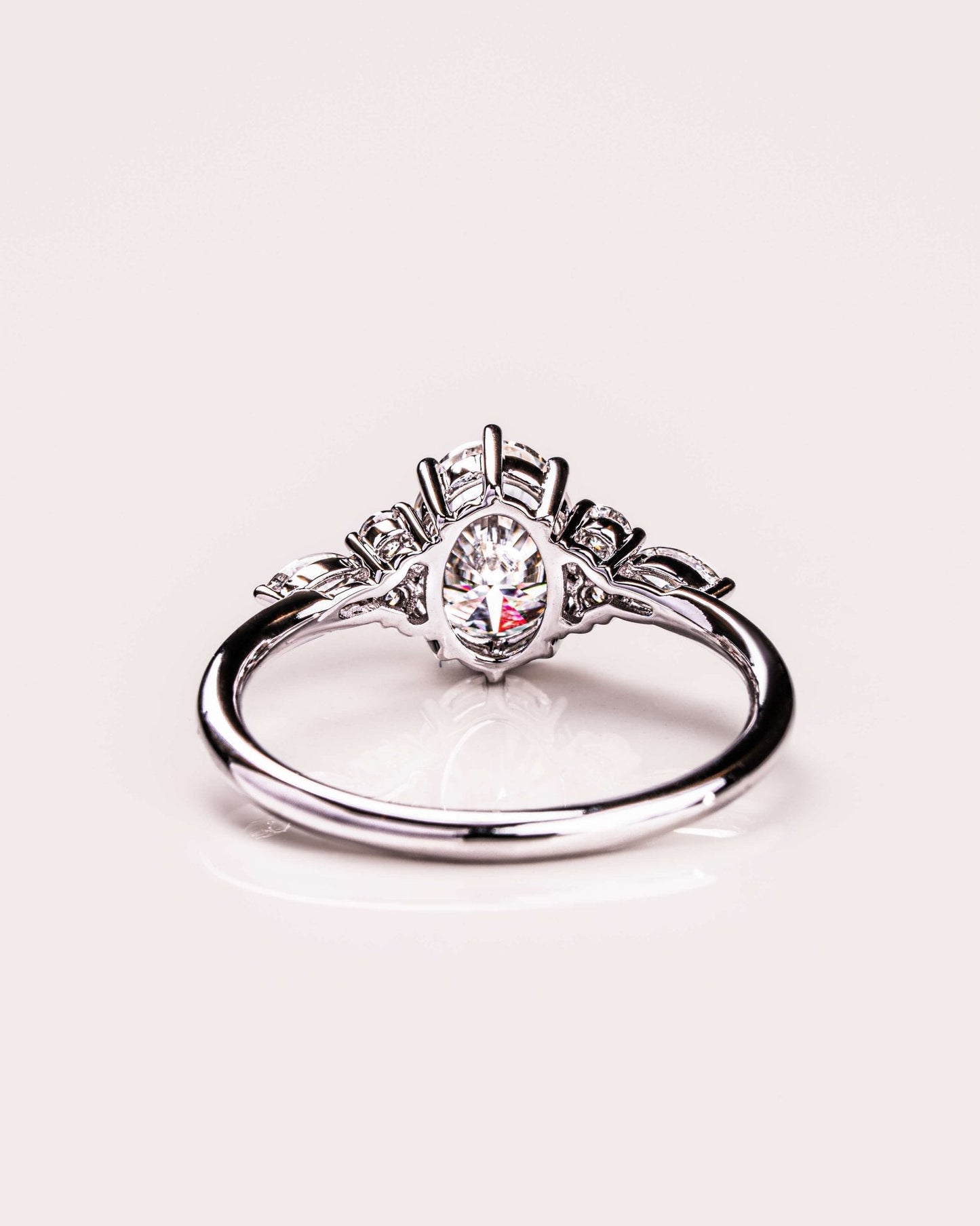 Cushion Hidden Halo Lab Grown Diamond Engagement Ring