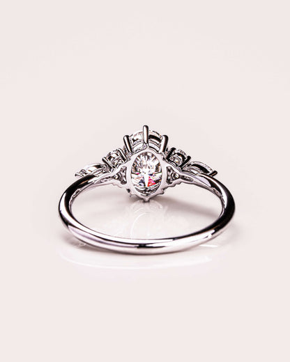 Cushion Hidden Halo Lab Grown Diamond Engagement Ring
