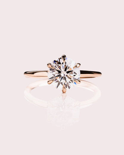 Cushion Hidden Halo Lab Grown Diamond Engagement Ring