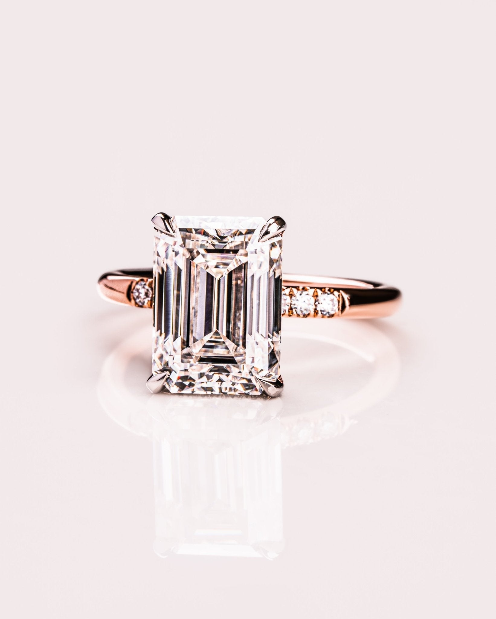 Cushion Hidden Halo Lab Grown Diamond Engagement Ring