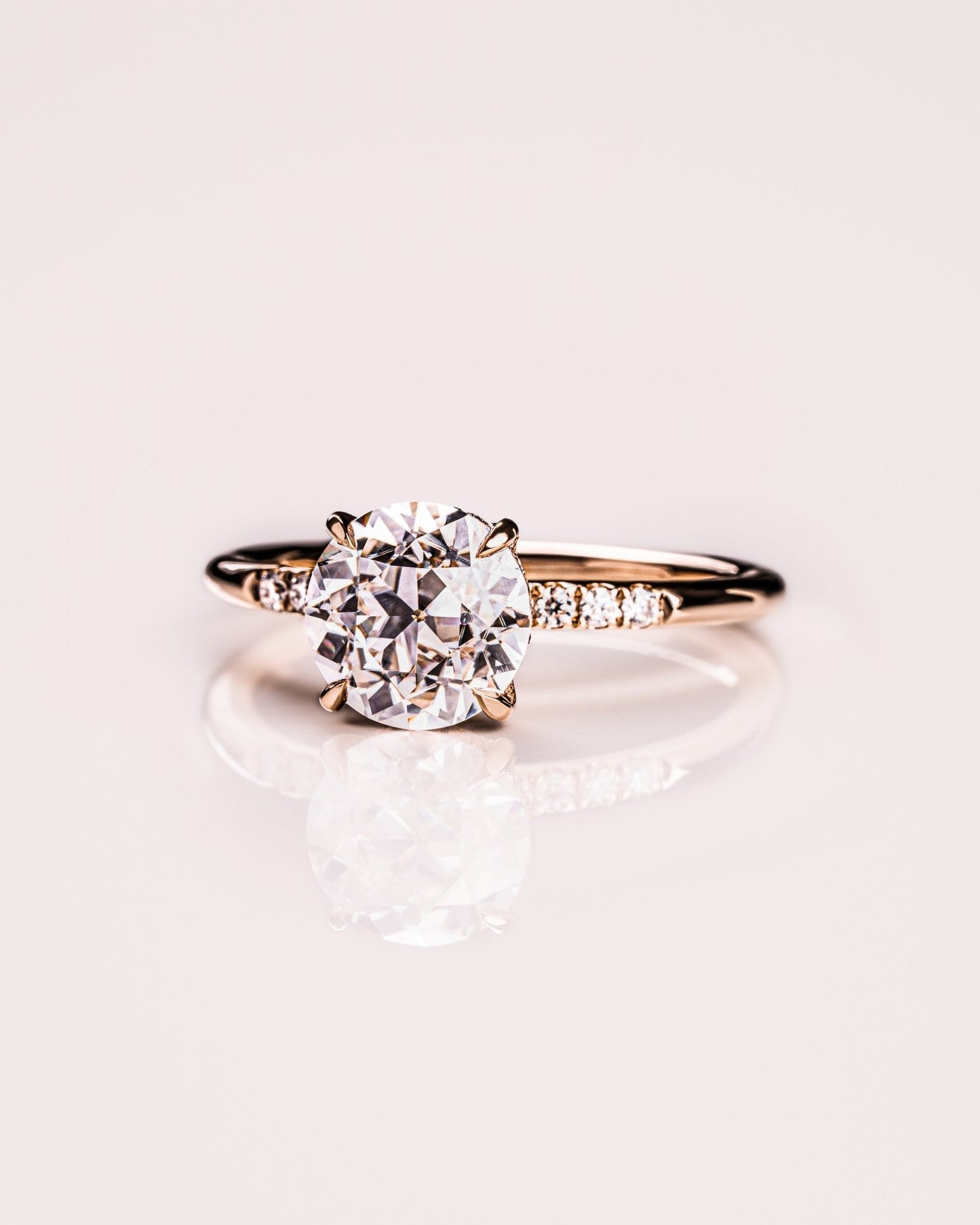Cushion Hidden Halo Lab Grown Diamond Engagement Ring