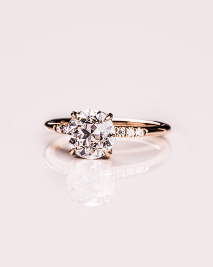 Cushion Hidden Halo Lab Grown Diamond Engagement Ring