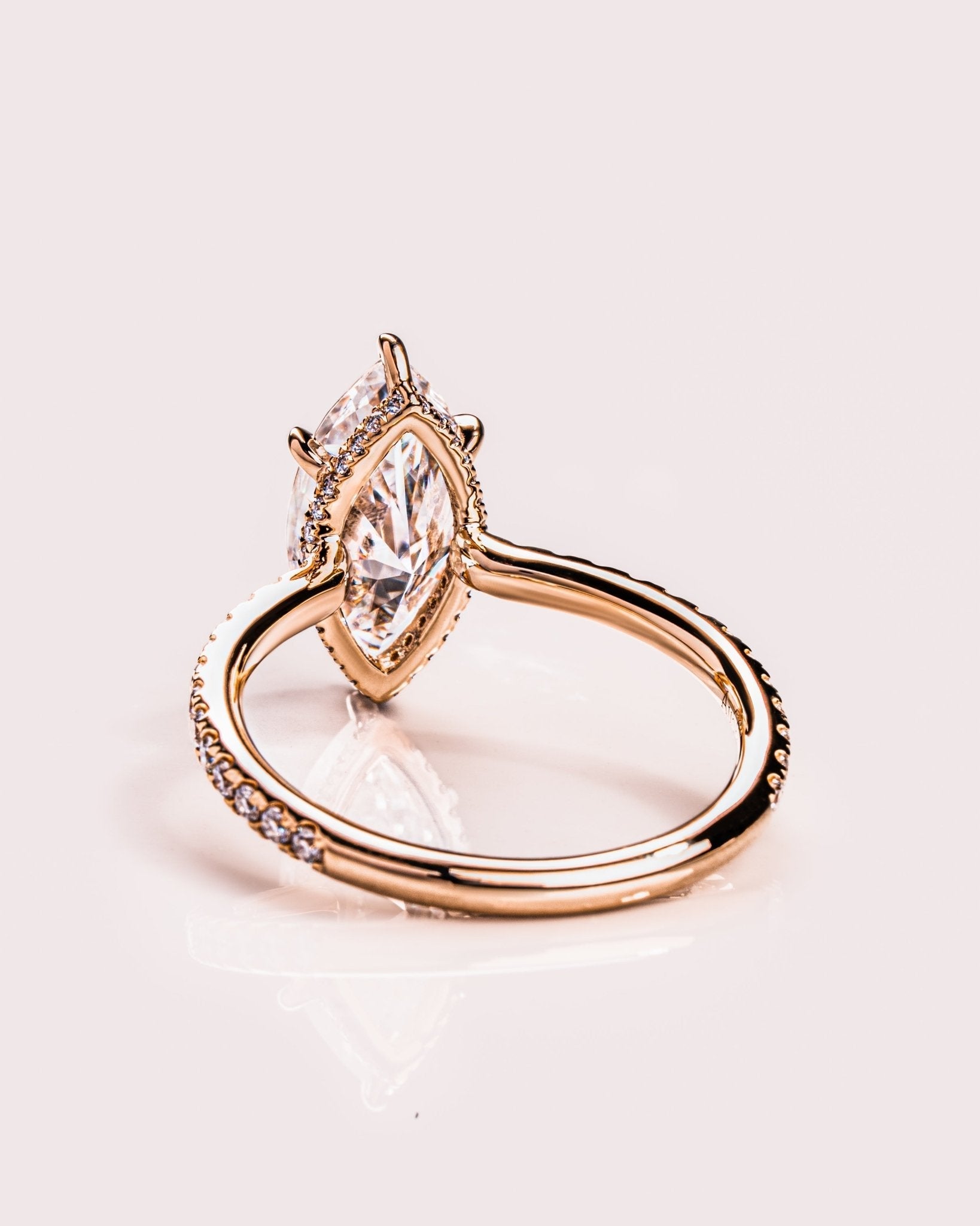 Cushion Hidden Halo Lab Grown Diamond Engagement Ring