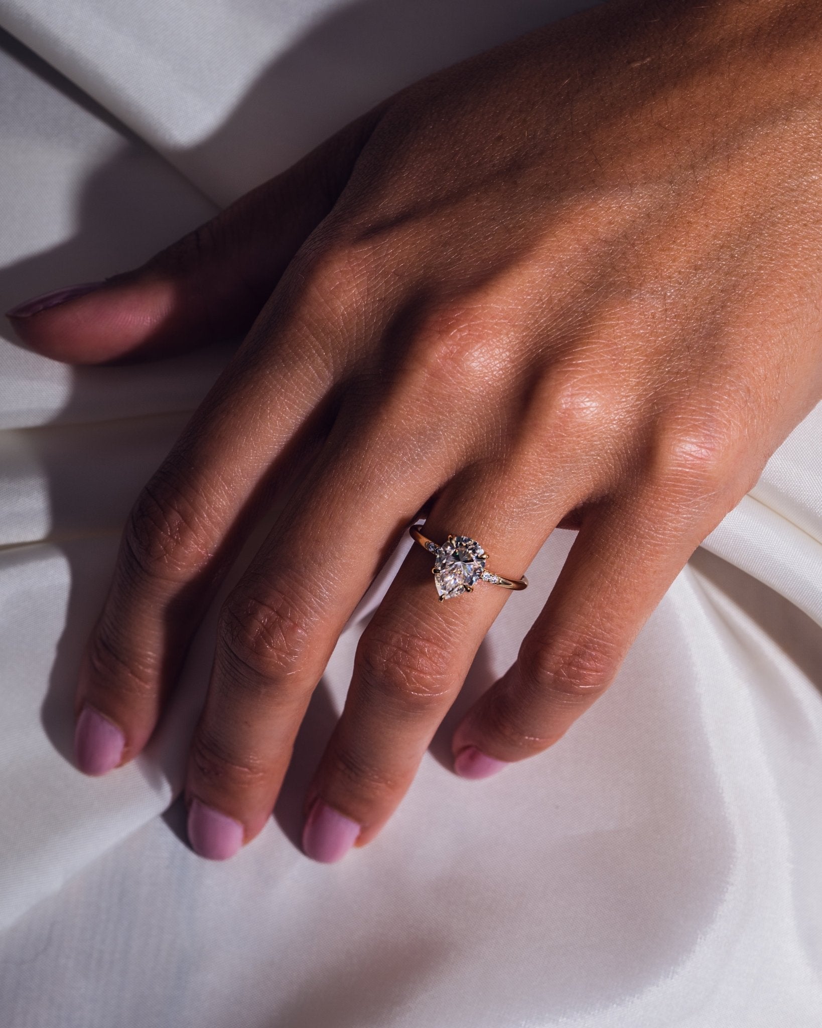 Cushion Hidden Halo Lab Grown Diamond Engagement Ring