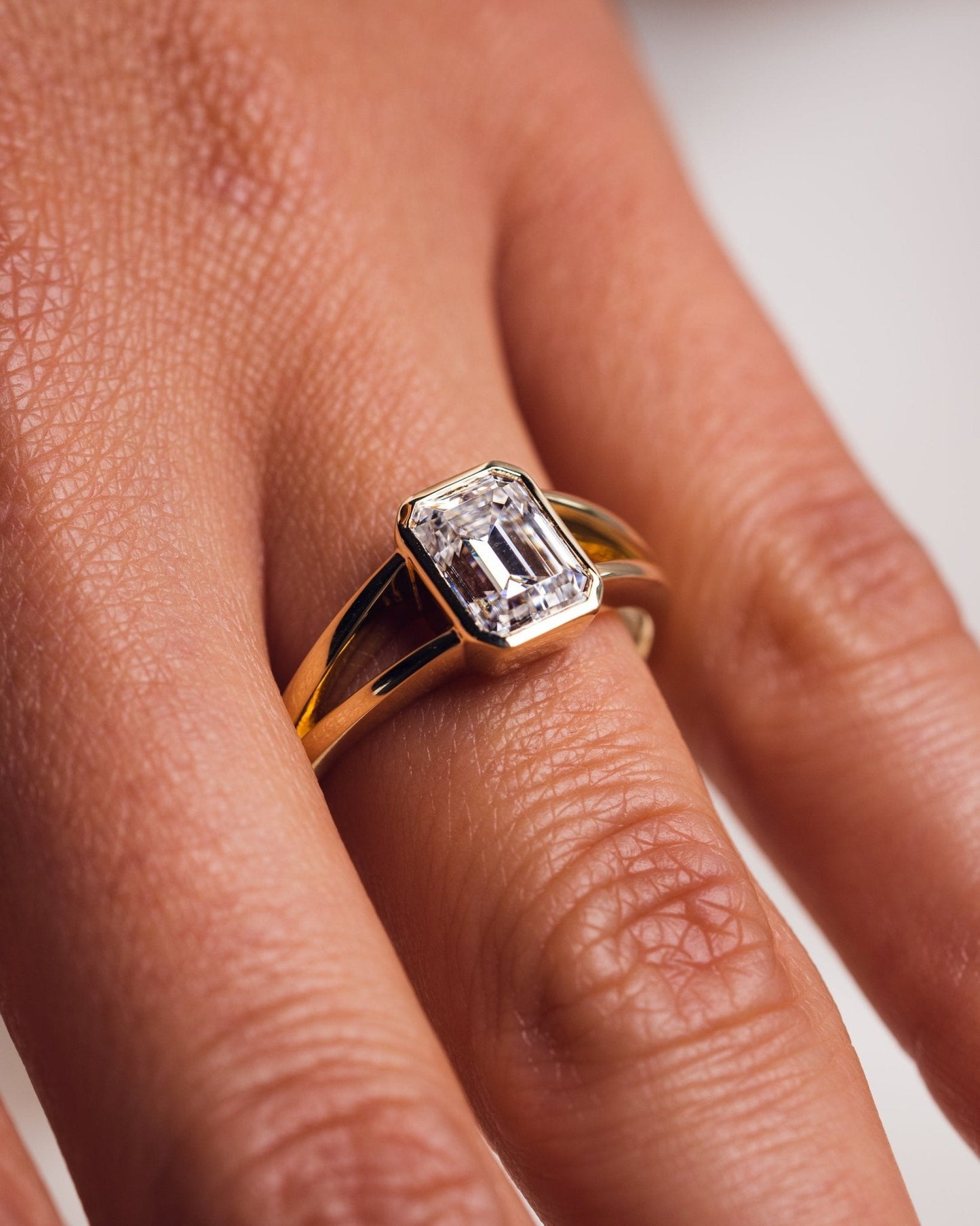 Cushion Hidden Halo Lab Grown Diamond Engagement Ring