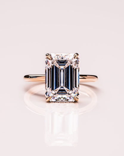 Cushion Hidden Halo Lab Grown Diamond Engagement Ring