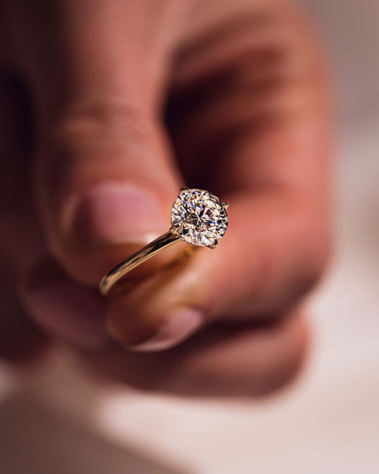 Cushion Hidden Halo Lab Grown Diamond Engagement Ring