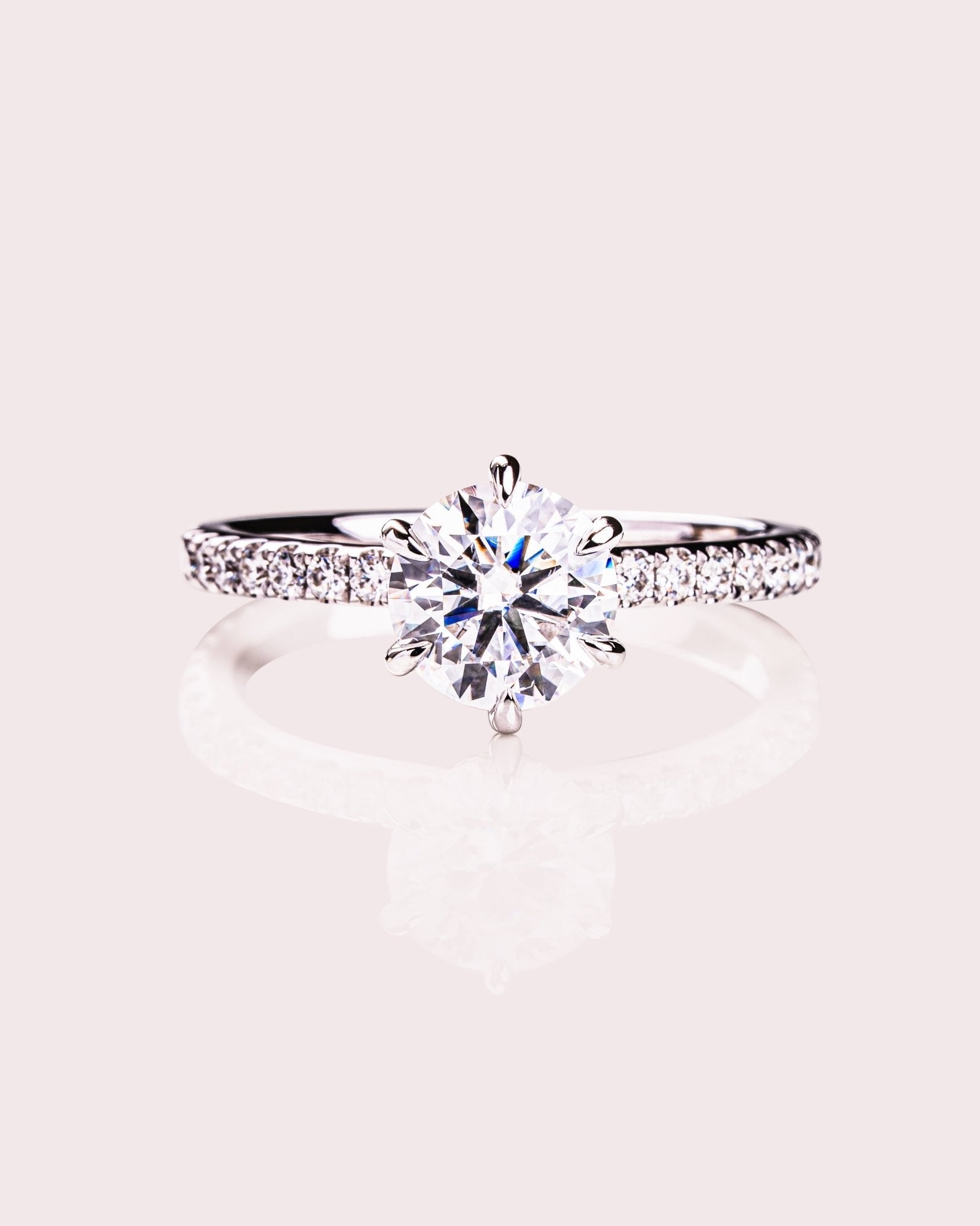 Cushion Hidden Halo Lab Grown Diamond Engagement Ring