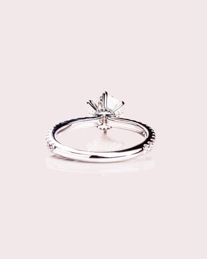 Cushion Hidden Halo Lab Grown Diamond Engagement Ring