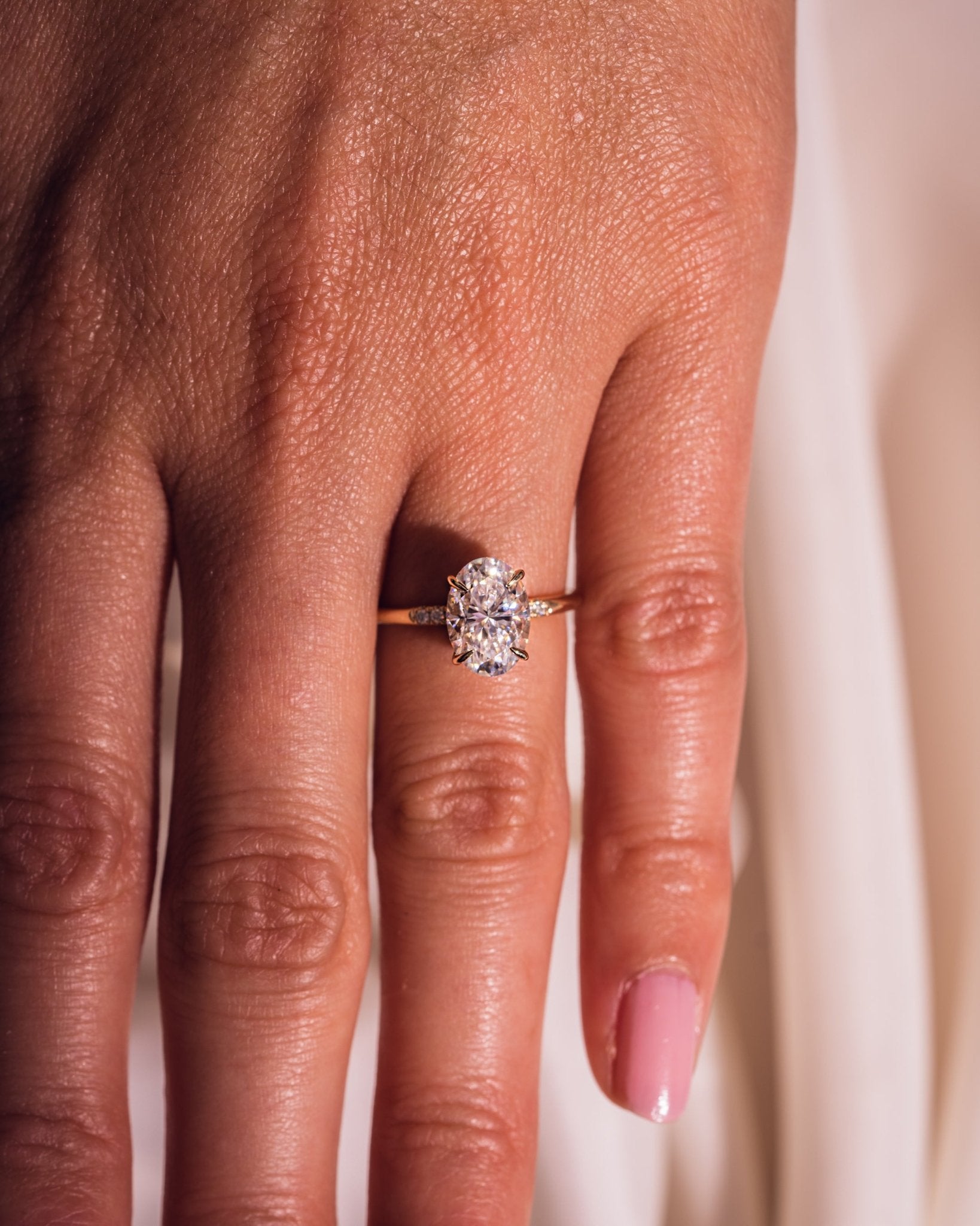Cushion Hidden Halo Lab Grown Diamond Engagement Ring