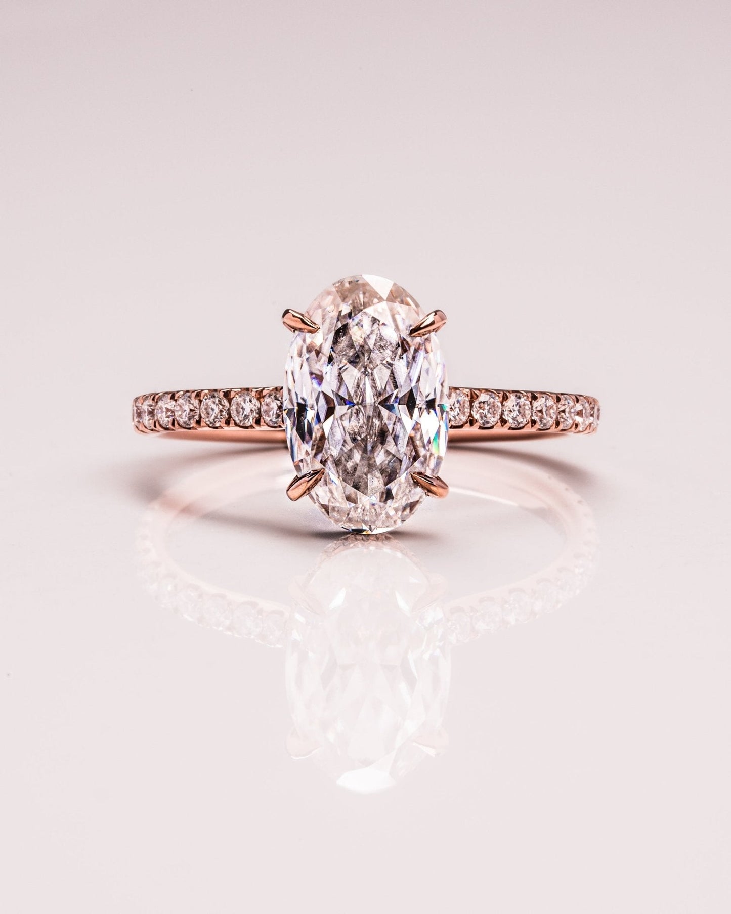 Cushion Hidden Halo Lab Grown Diamond Engagement Ring