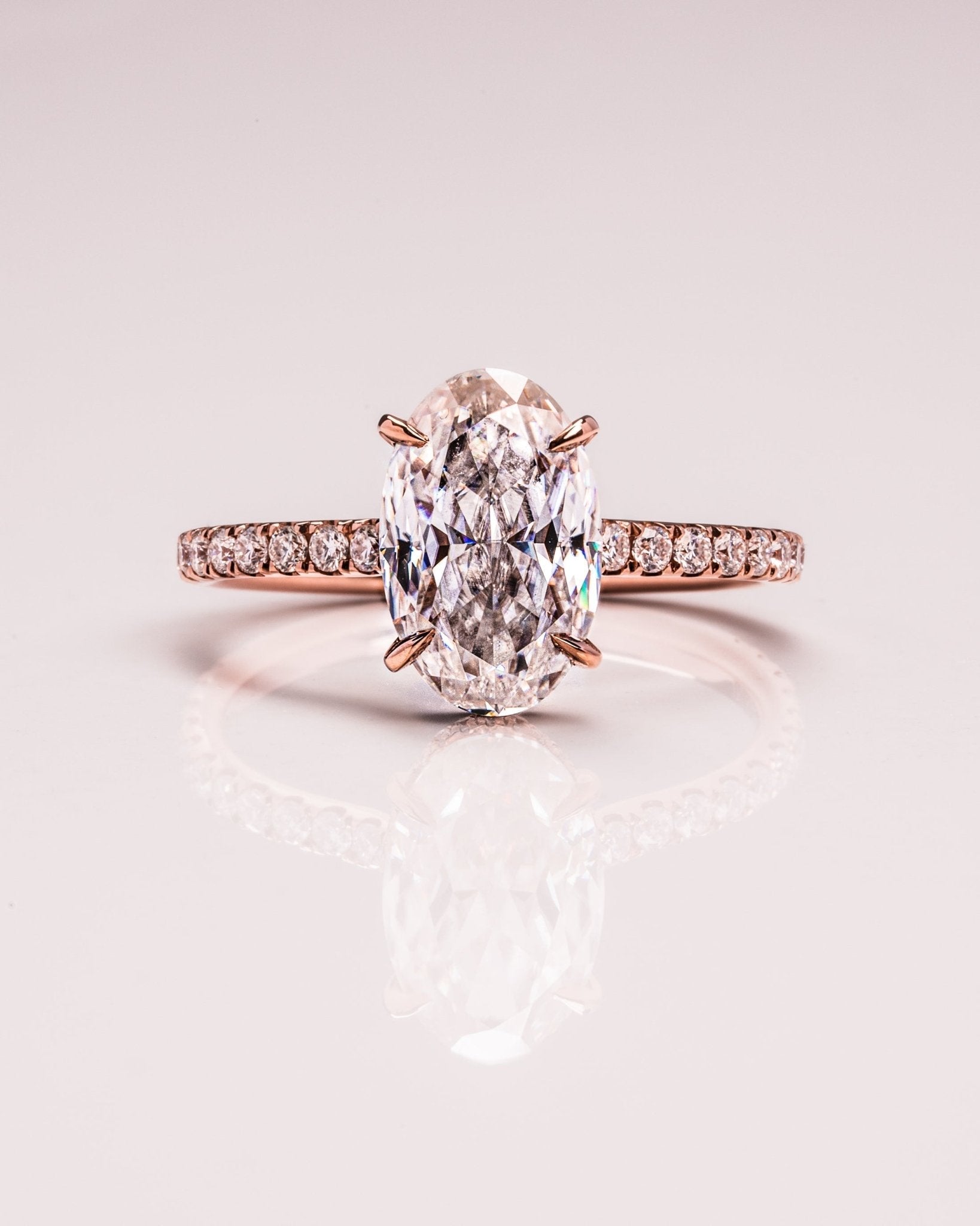 Cushion Hidden Halo Lab Grown Diamond Engagement Ring