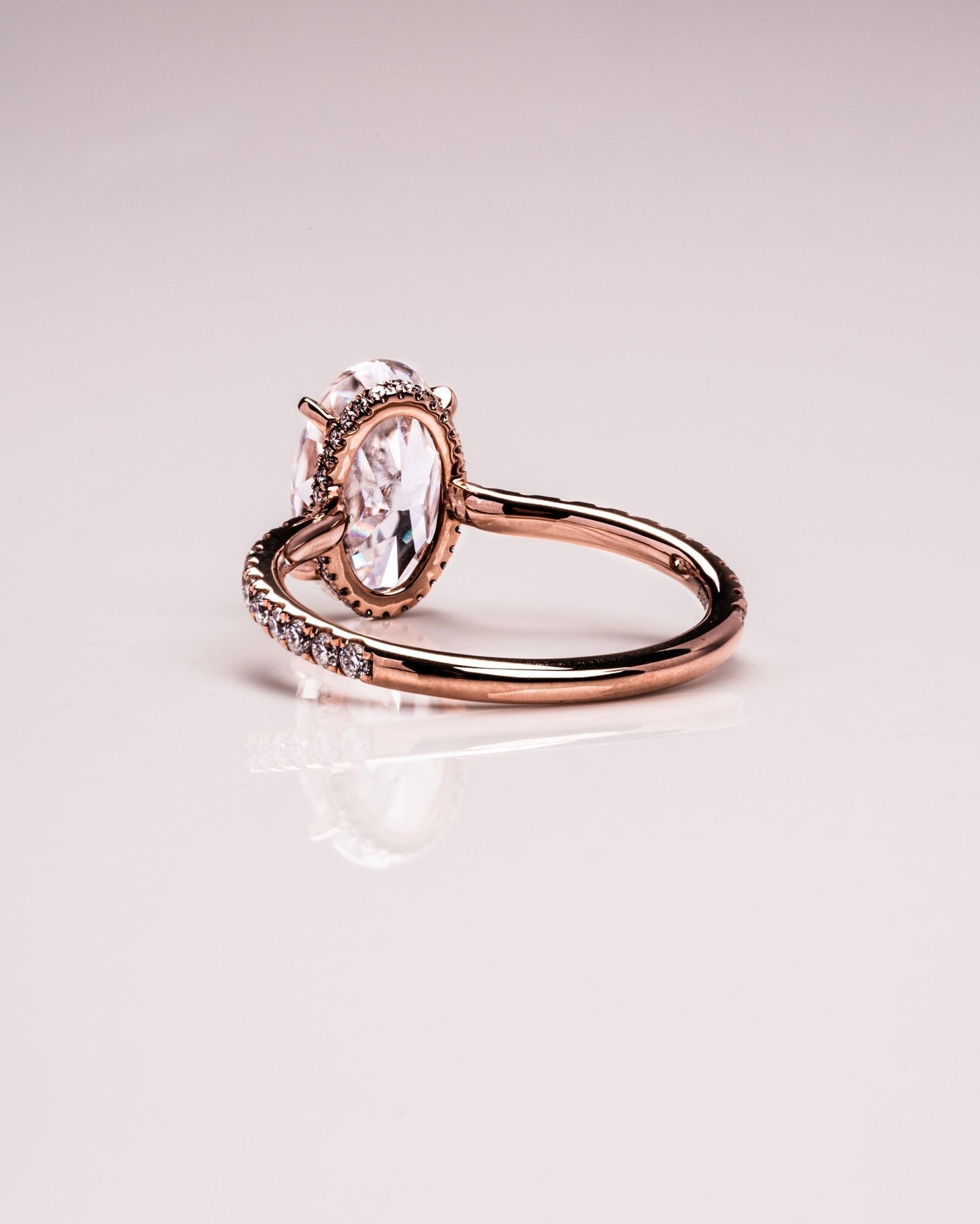 Cushion Hidden Halo Lab Grown Diamond Engagement Ring