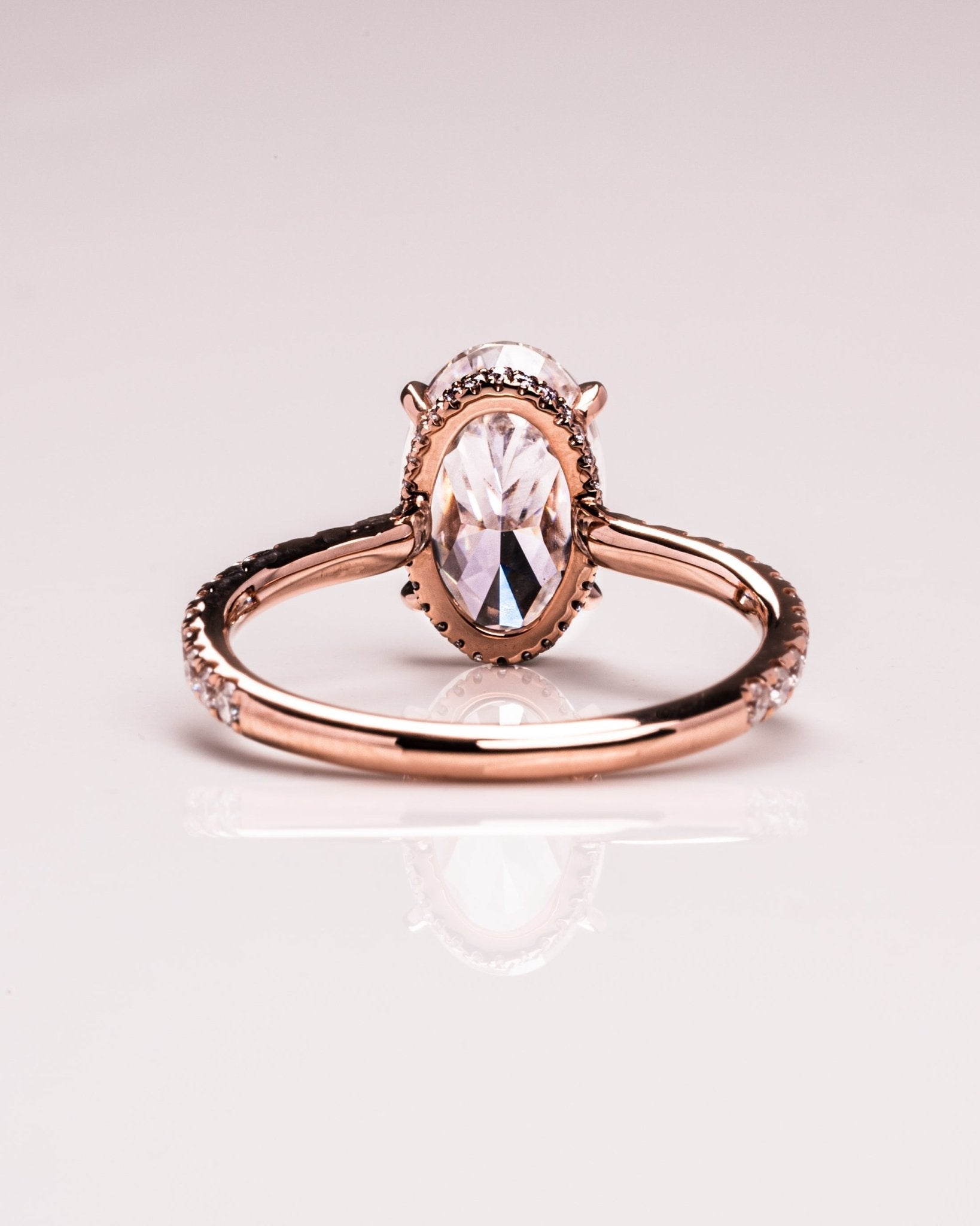 Cushion Hidden Halo Lab Grown Diamond Engagement Ring