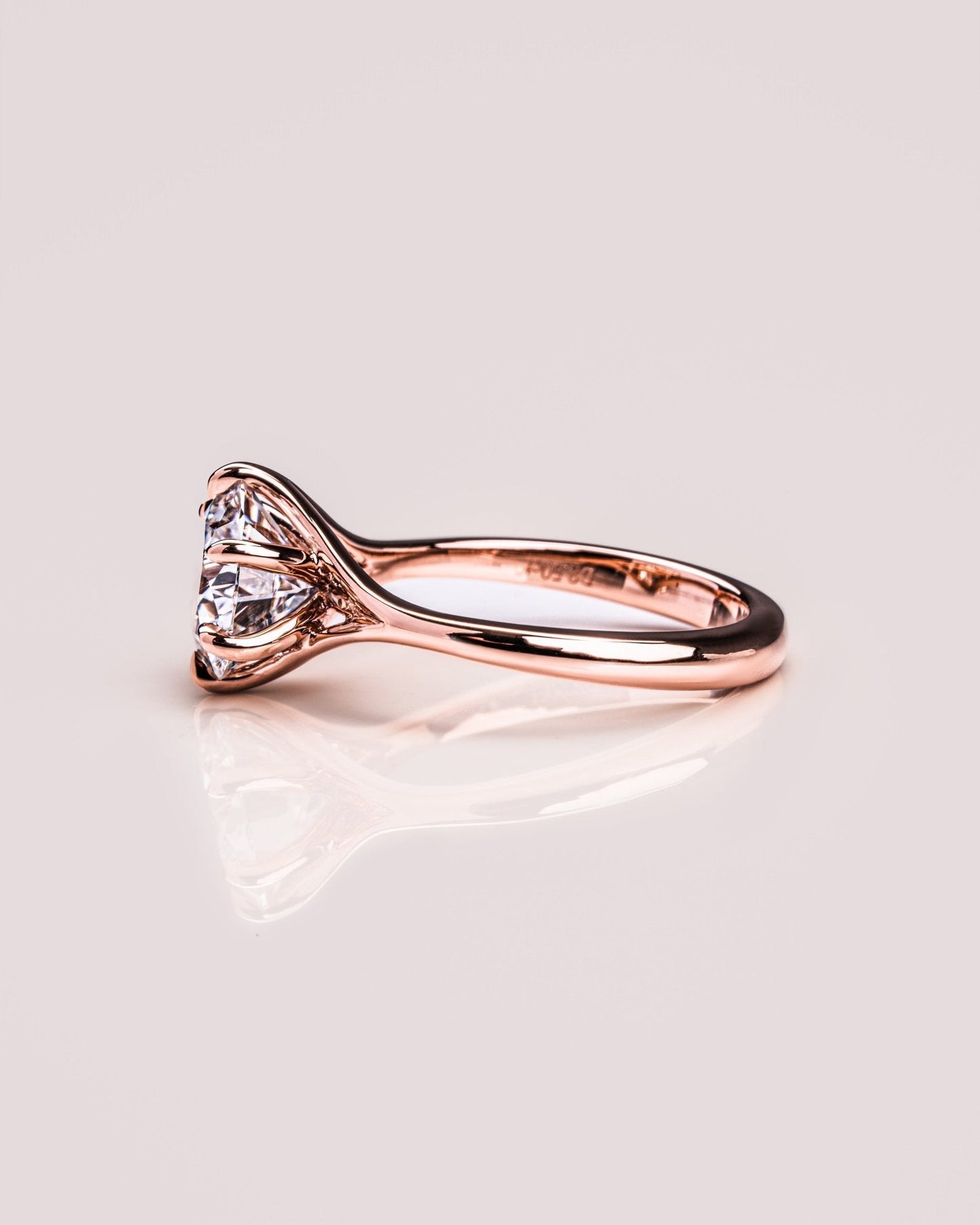 Cushion Hidden Halo Lab Grown Diamond Engagement Ring