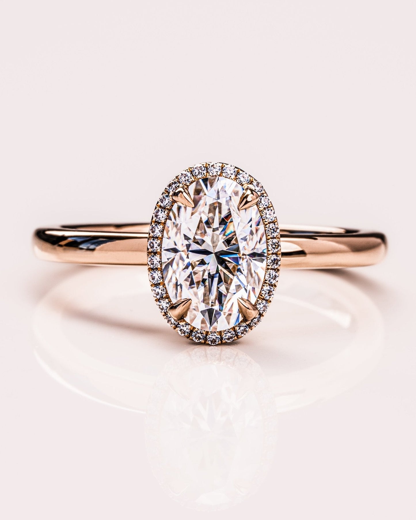 Cushion Hidden Halo Lab Grown Diamond Engagement Ring