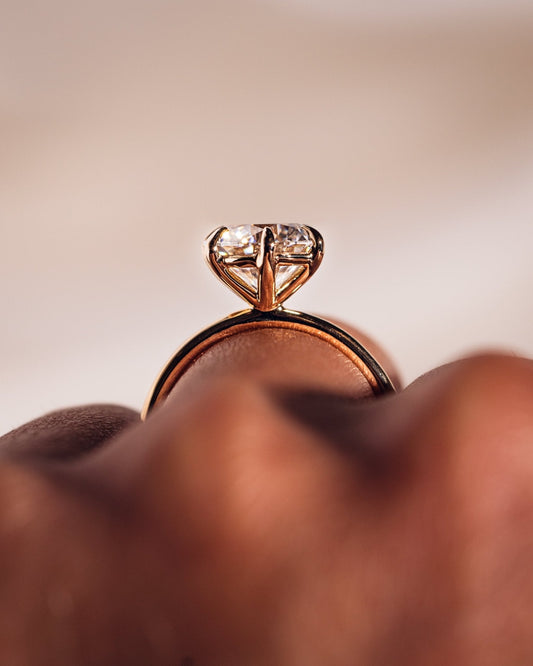 Cushion Hidden Halo Lab Grown Diamond Engagement Ring