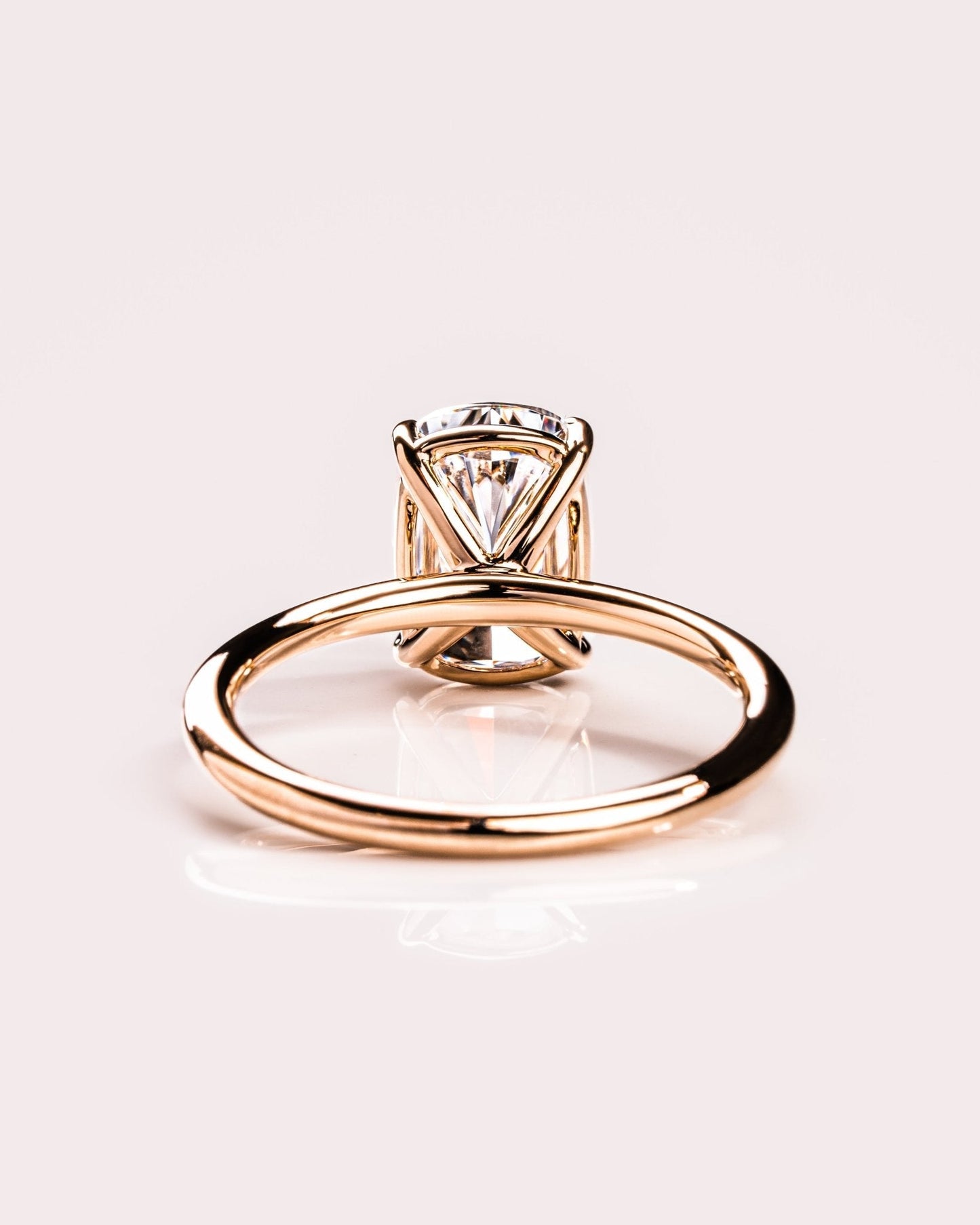 Cushion Hidden Halo Lab Grown Diamond Engagement Ring