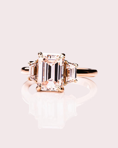 Cushion Hidden Halo Lab Grown Diamond Engagement Ring