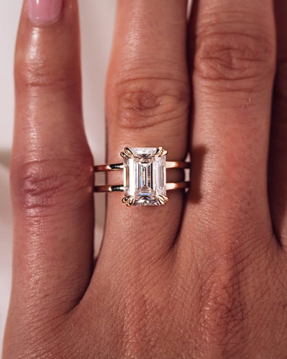 Cushion Hidden Halo Lab Grown Diamond Engagement Ring