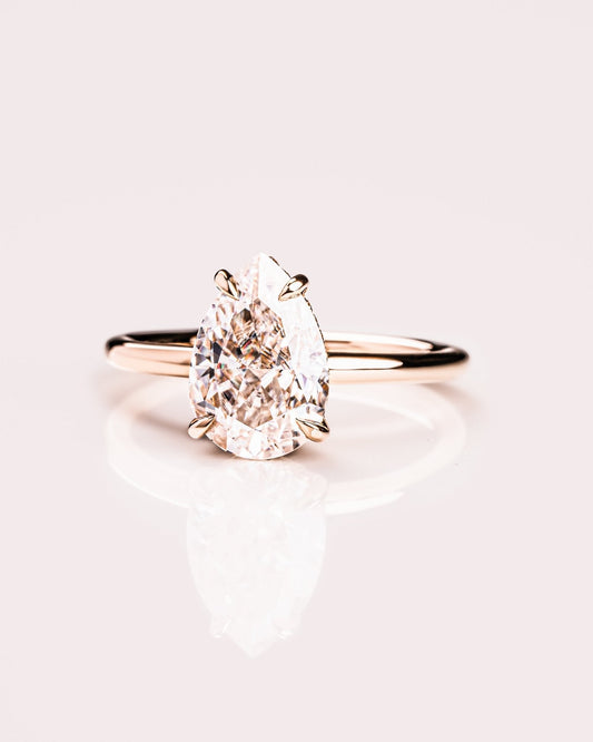 Cushion Hidden Halo Lab Grown Diamond Engagement Ring