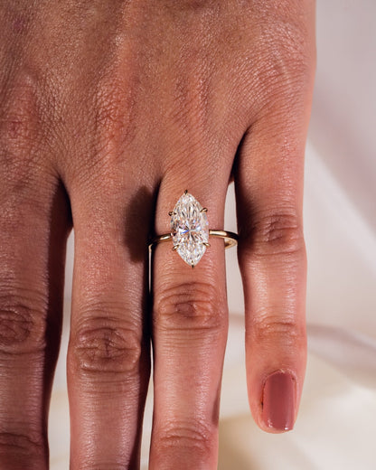 Cushion Hidden Halo Lab Grown Diamond Engagement Ring