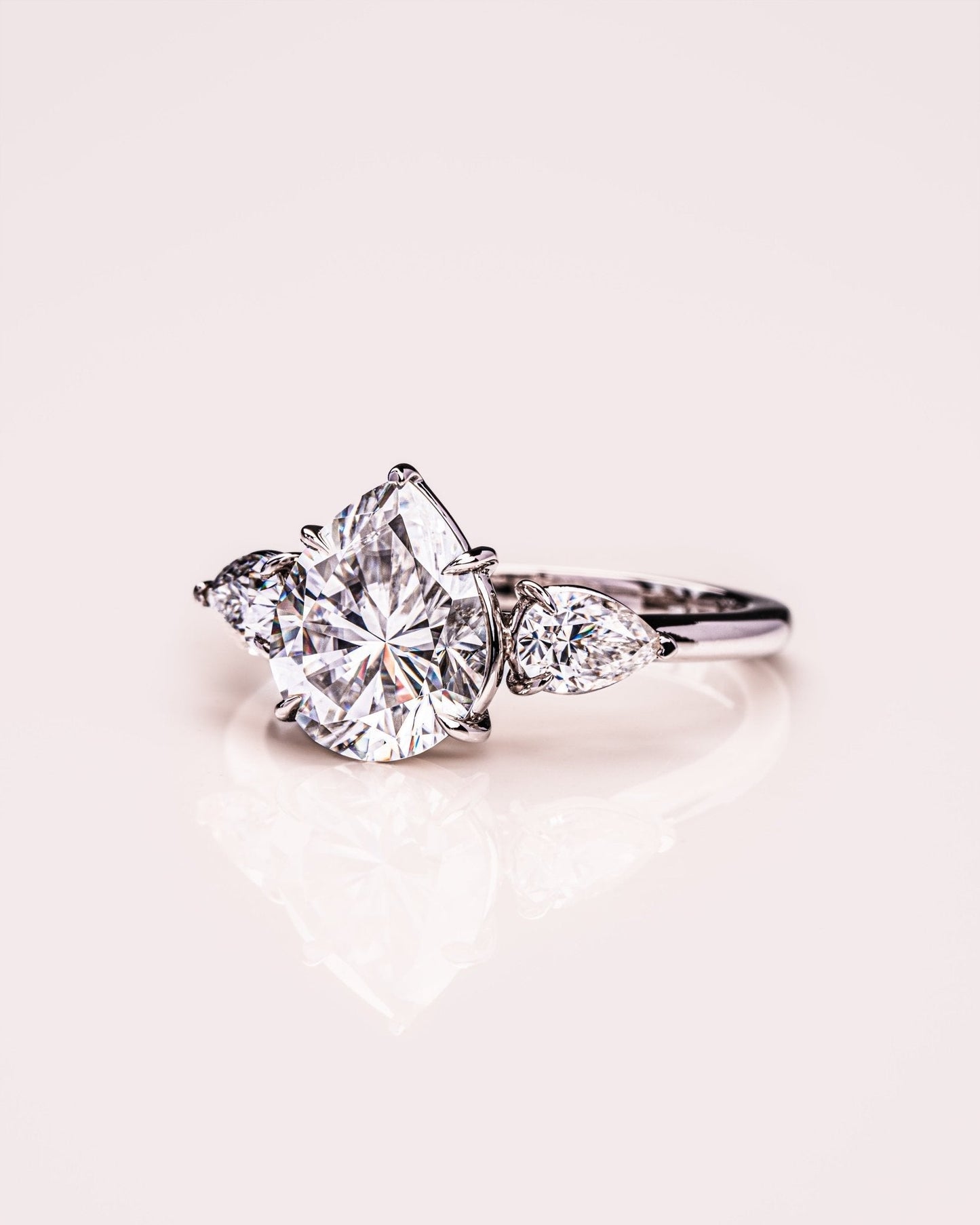 Cushion Hidden Halo Lab Grown Diamond Engagement Ring