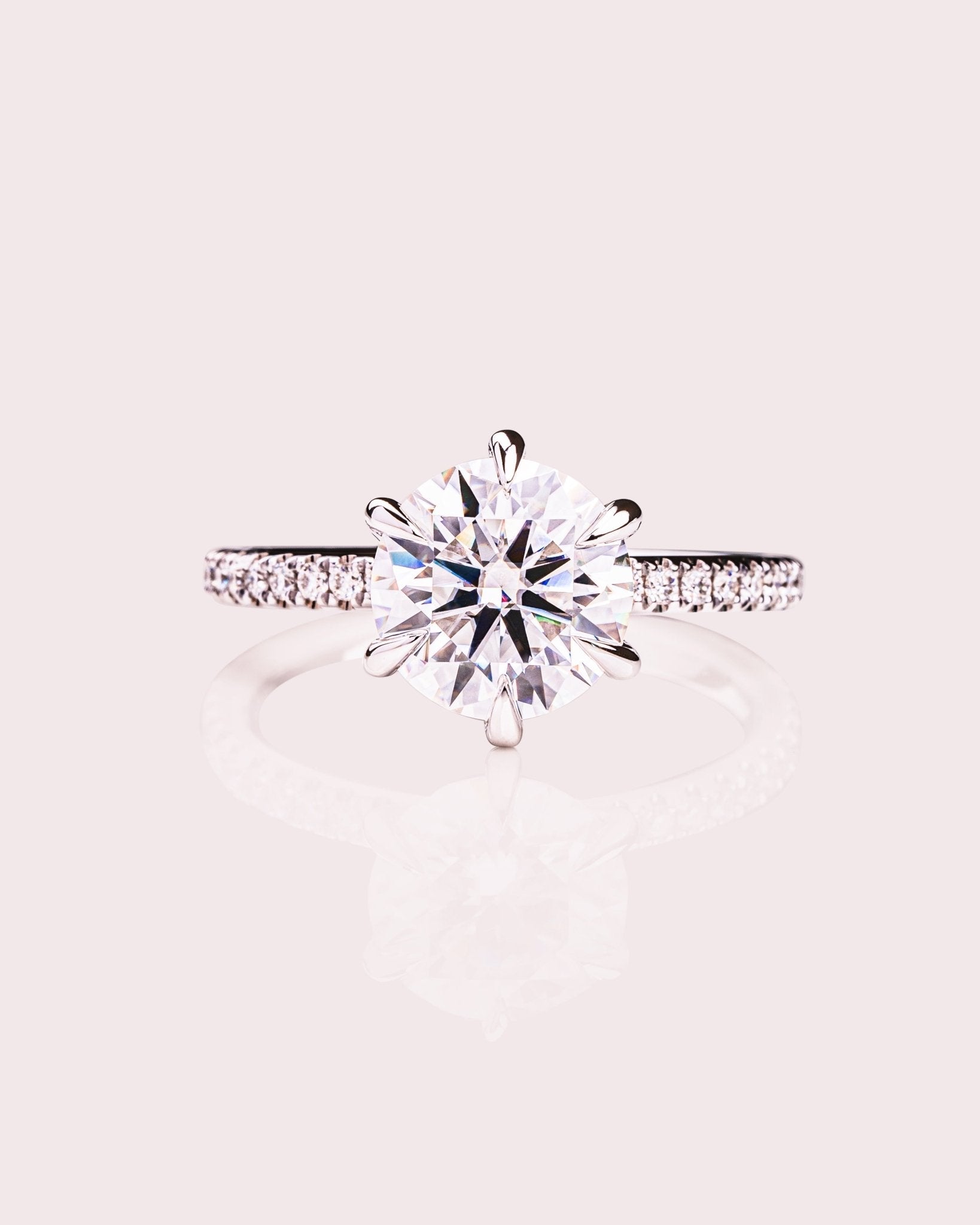 Cushion Hidden Halo Lab Grown Diamond Engagement Ring