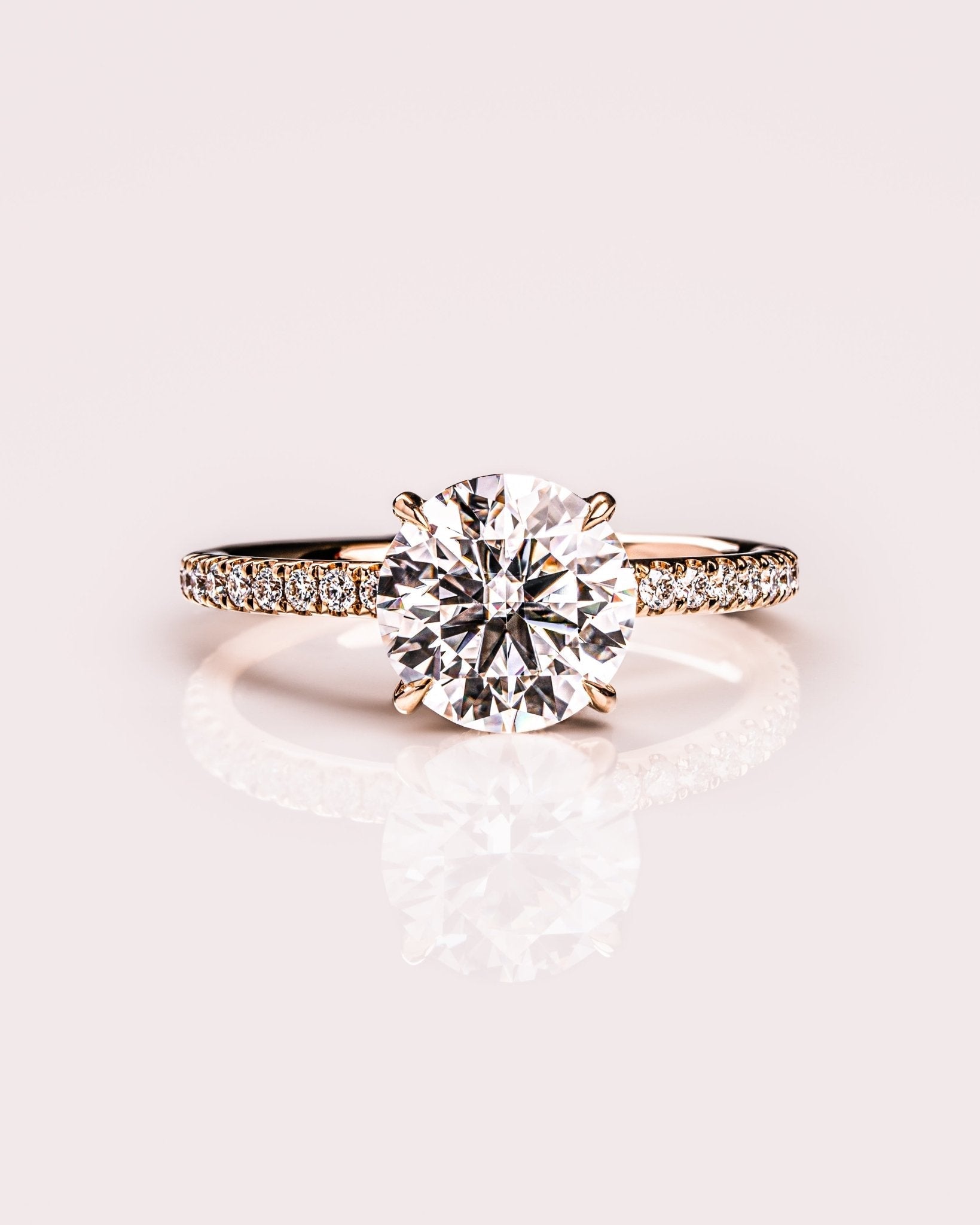 Cushion Hidden Halo Lab Grown Diamond Engagement Ring