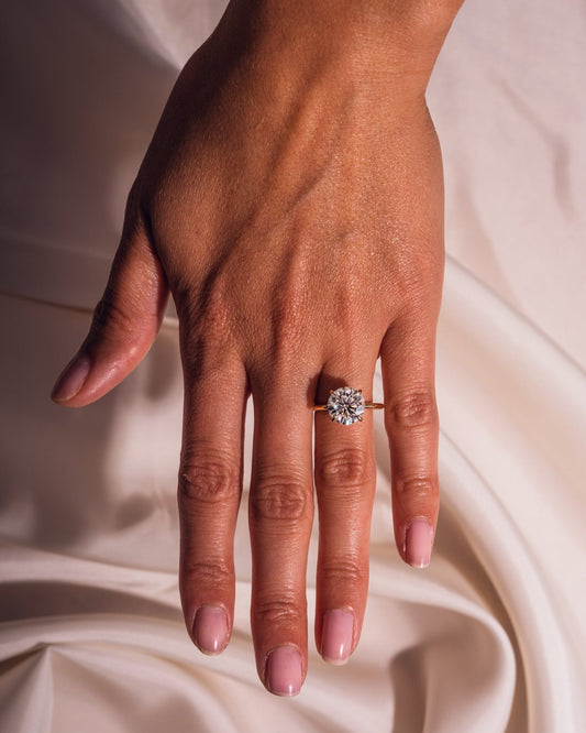 Cushion Hidden Halo Lab Grown Diamond Engagement Ring