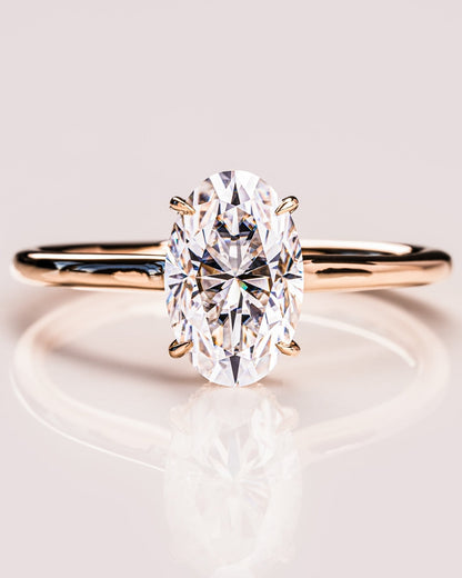Cushion Hidden Halo Lab Grown Diamond Engagement Ring