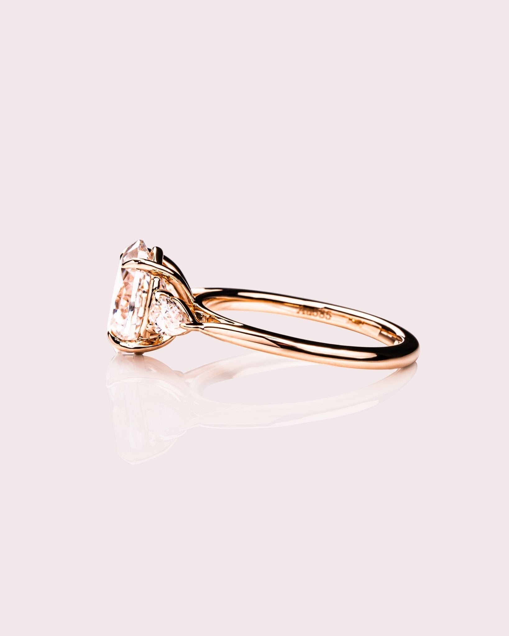 Cushion Hidden Halo Lab Grown Diamond Engagement Ring