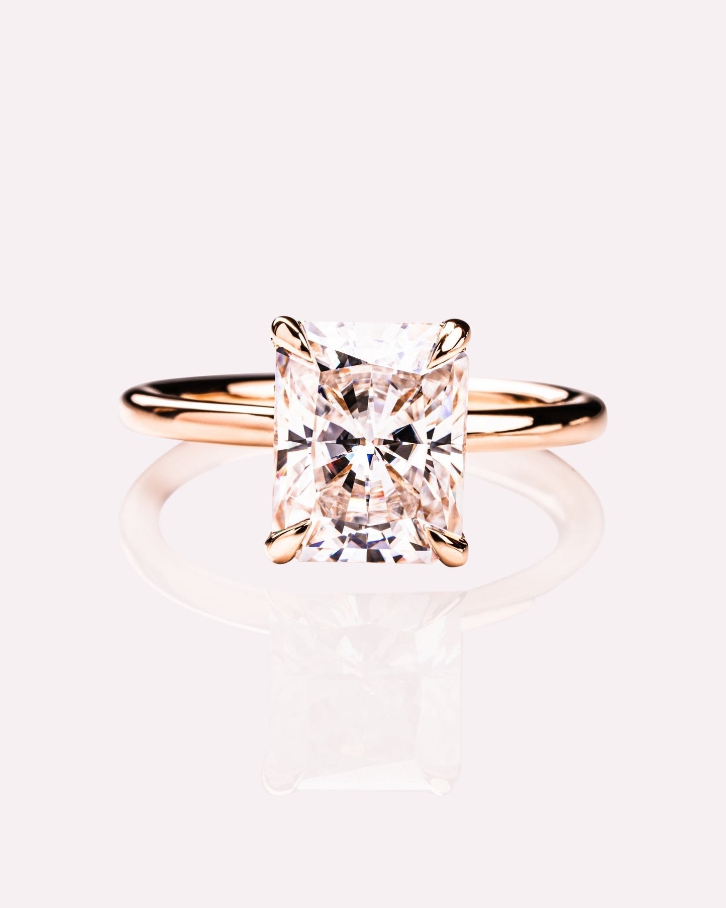 Cushion Hidden Halo Lab Grown Diamond Engagement Ring
