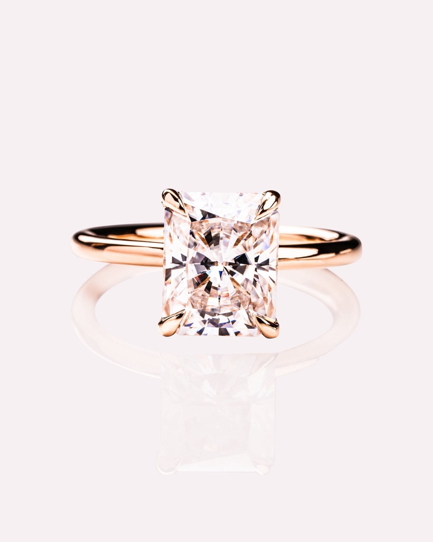 Cushion Hidden Halo Lab Grown Diamond Engagement Ring