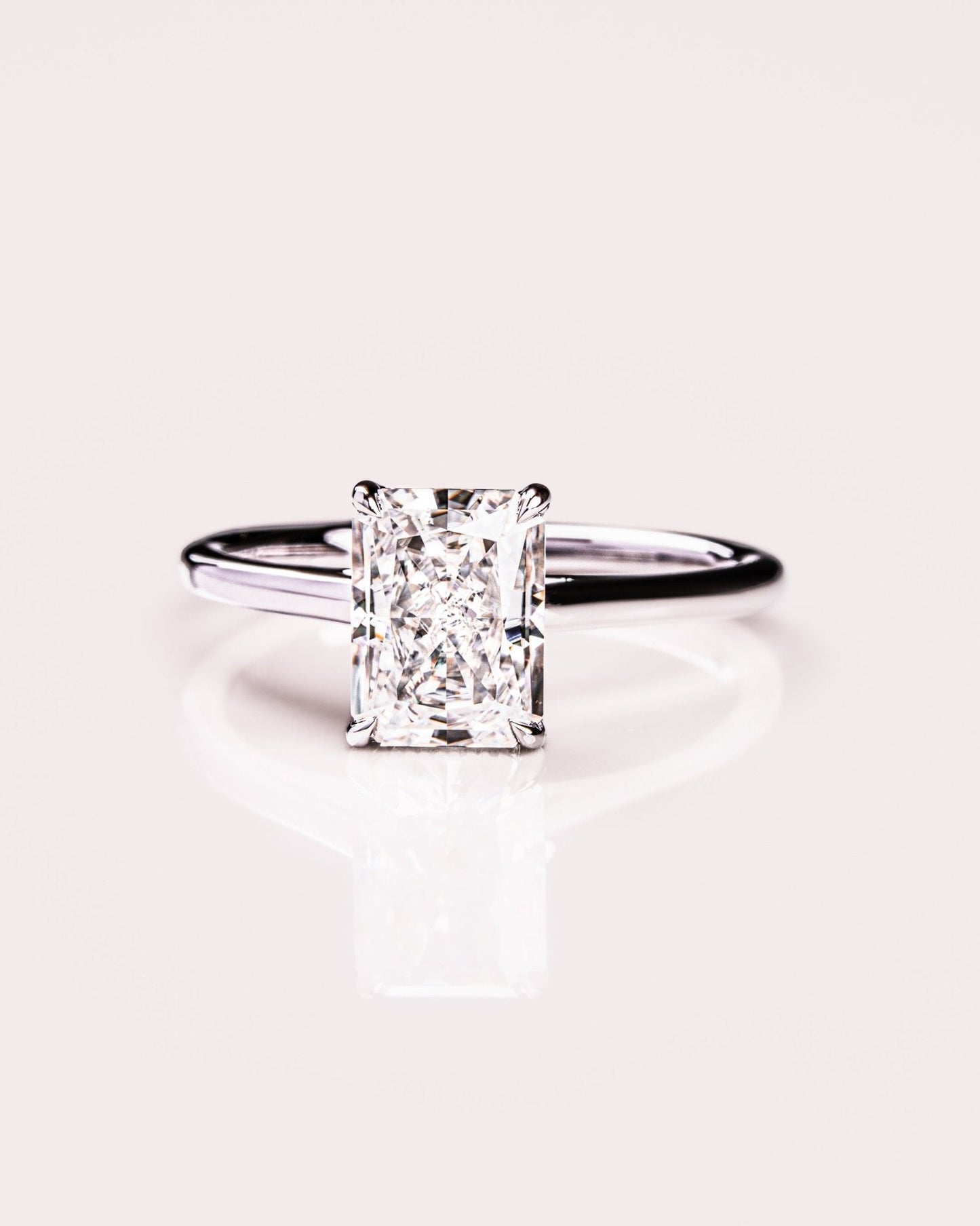 Cushion Hidden Halo Lab Grown Diamond Engagement Ring