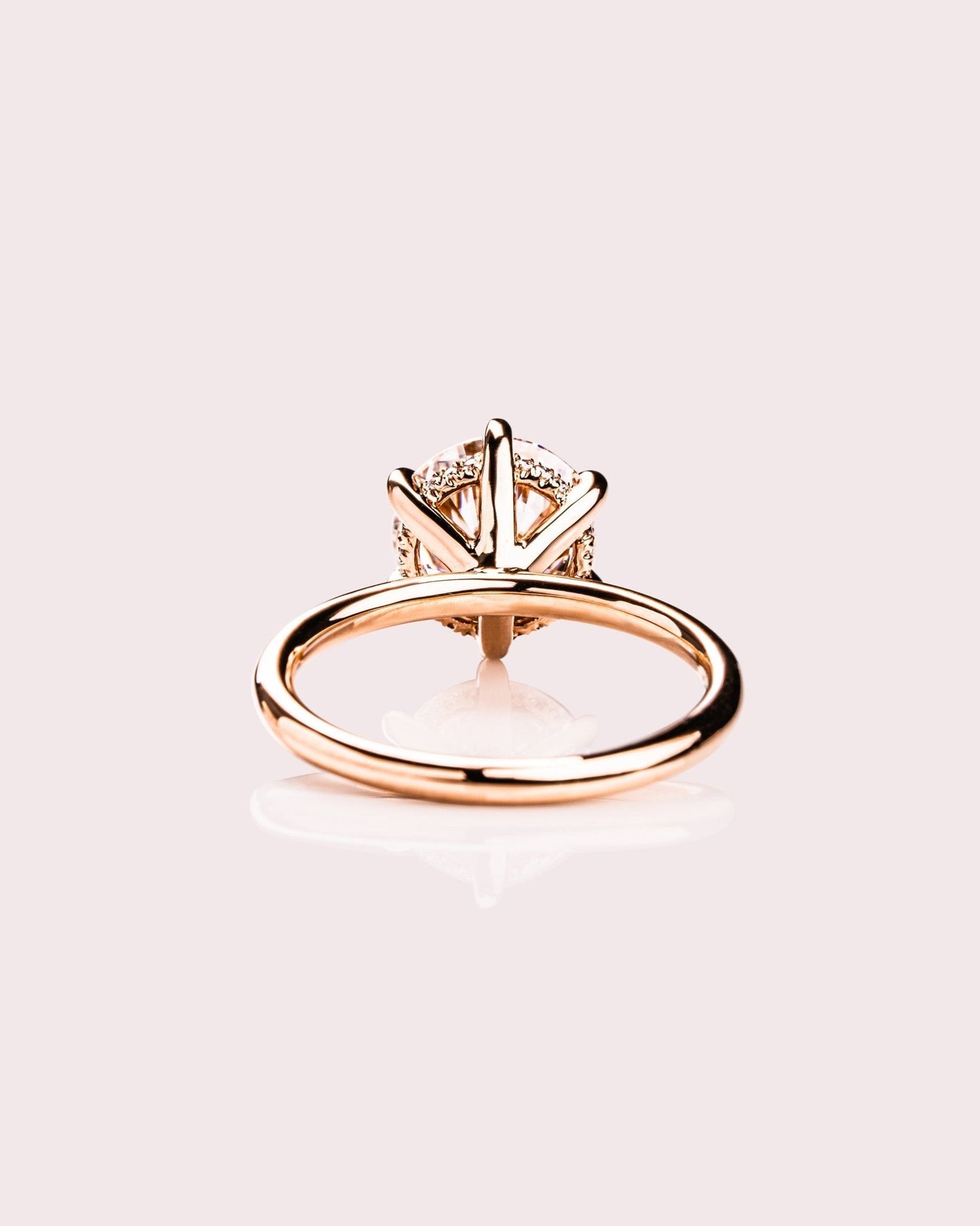 Cushion Hidden Halo Lab Grown Diamond Engagement Ring