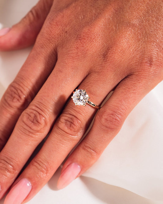 Cushion Hidden Halo Lab Grown Diamond Engagement Ring