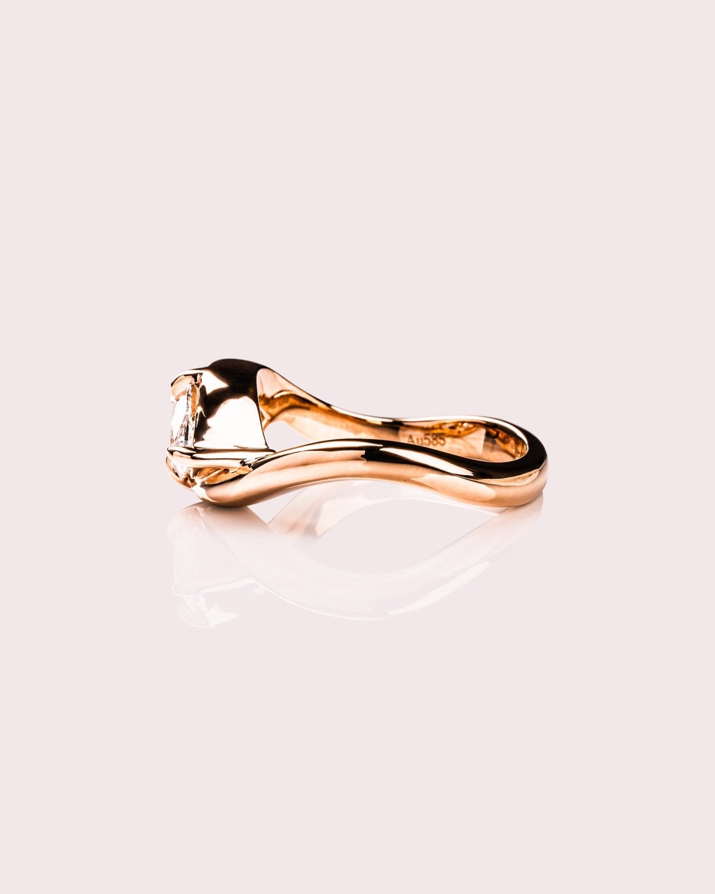 Cushion Hidden Halo Lab Grown Diamond Engagement Ring