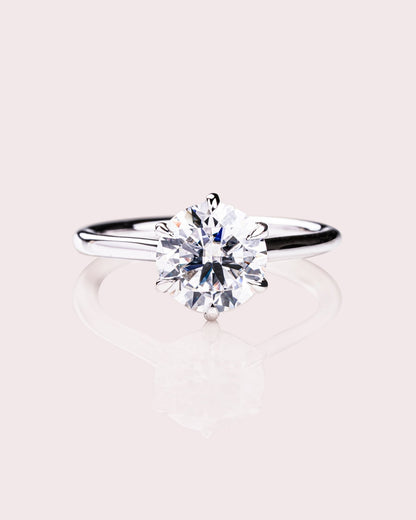 Cushion Hidden Halo Lab Grown Diamond Engagement Ring