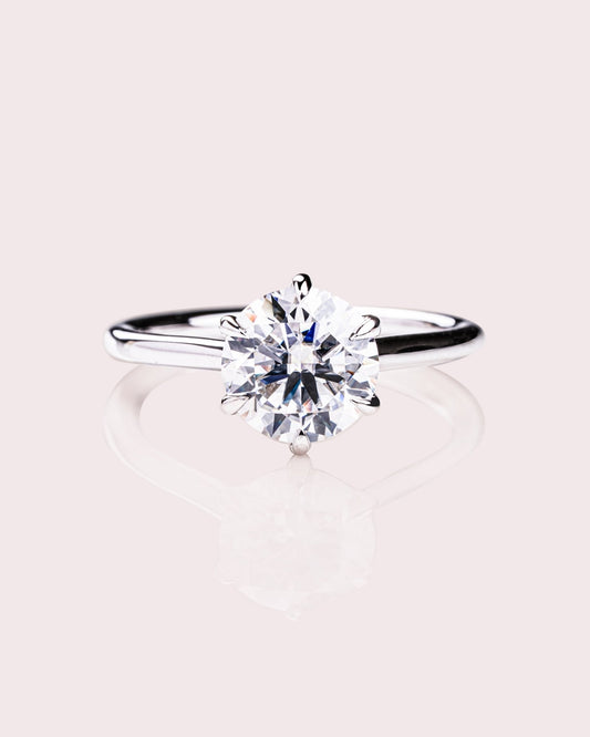 Cushion Hidden Halo Lab Grown Diamond Engagement Ring