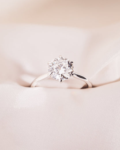 Cushion Hidden Halo Lab Grown Diamond Engagement Ring