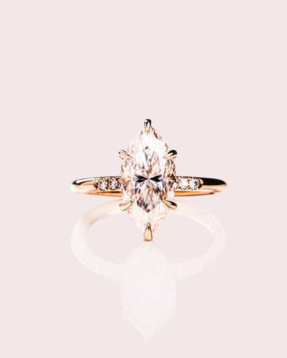 Cushion Hidden Halo Lab Grown Diamond Engagement Ring