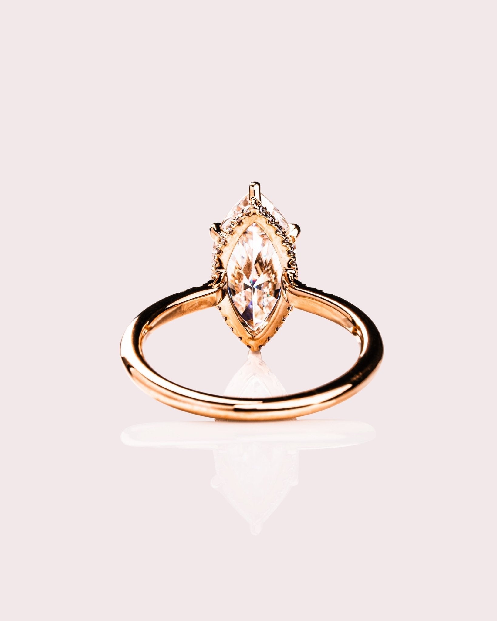 Cushion Hidden Halo Lab Grown Diamond Engagement Ring