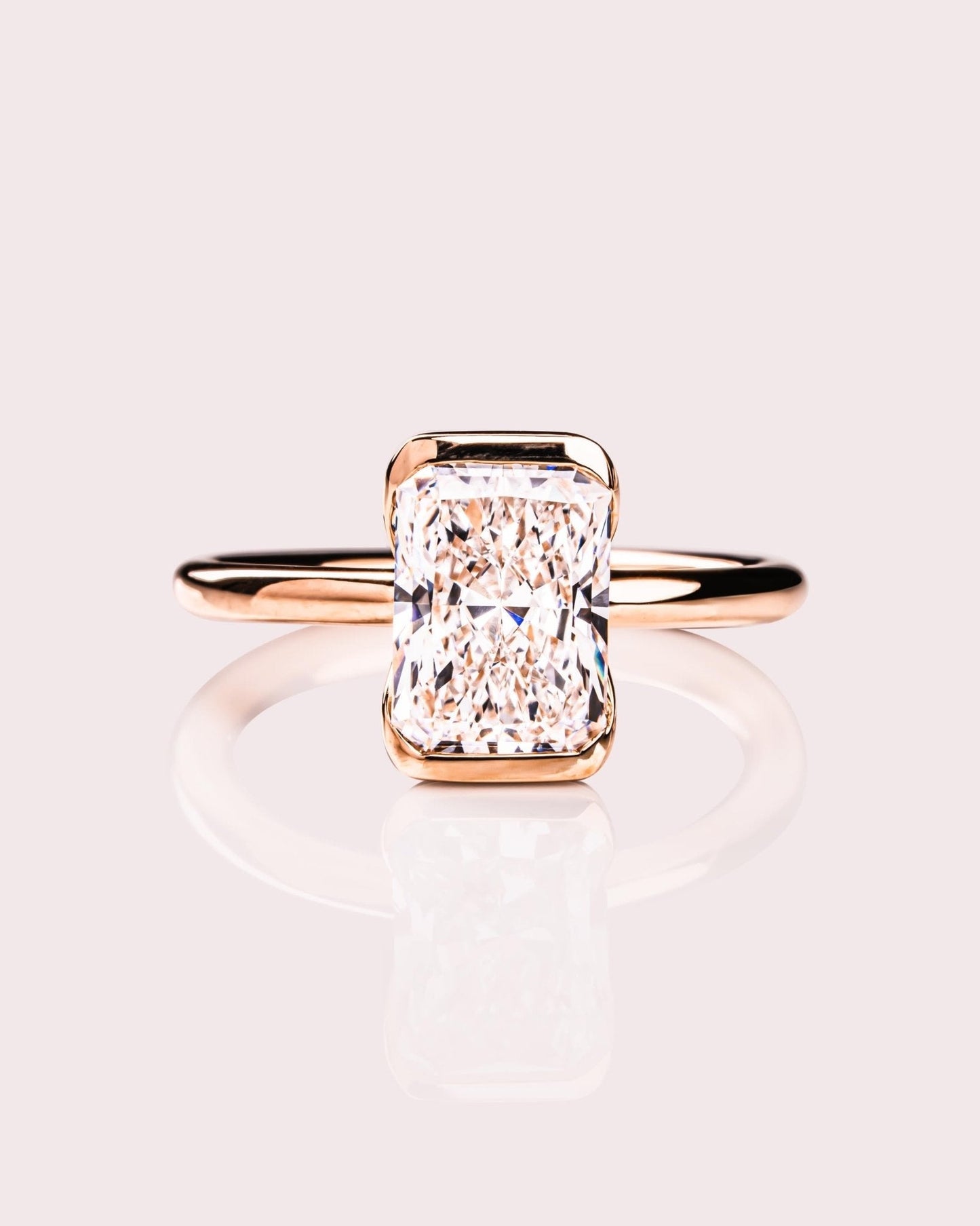 Cushion Hidden Halo Lab Grown Diamond Engagement Ring