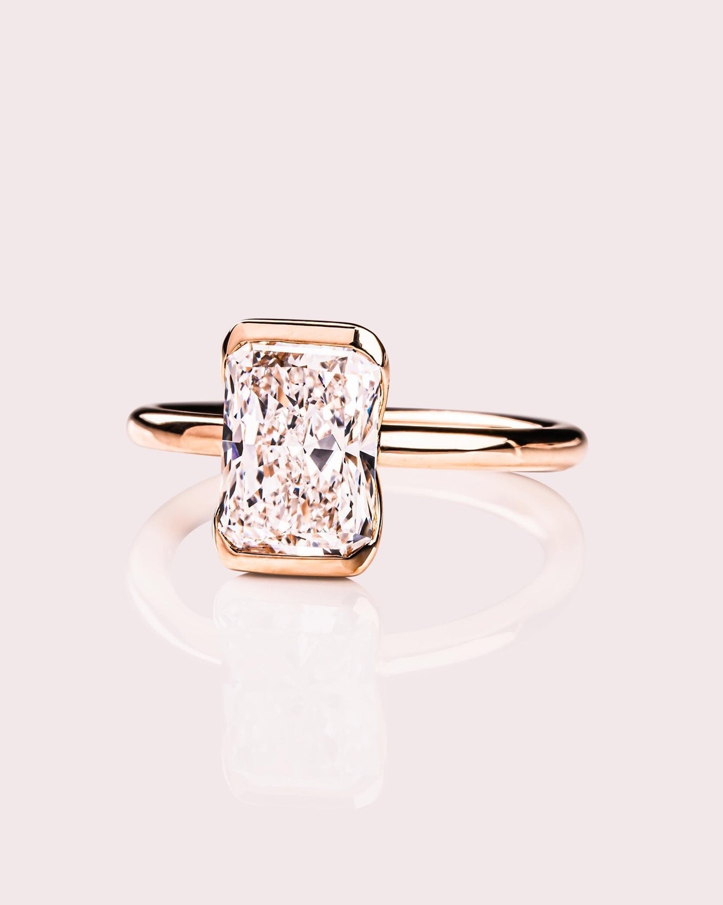 Cushion Hidden Halo Lab Grown Diamond Engagement Ring