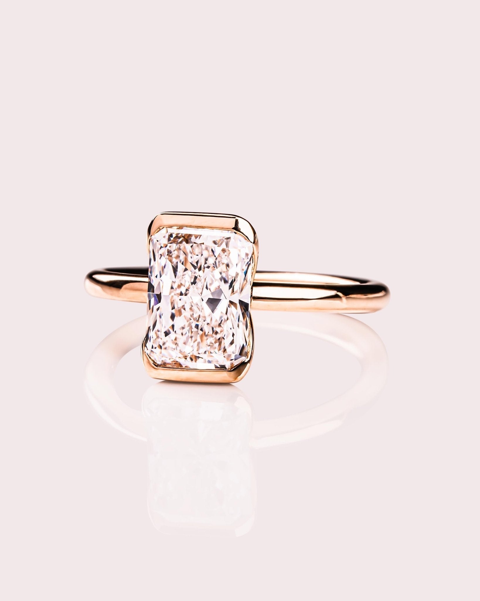 Cushion Hidden Halo Lab Grown Diamond Engagement Ring