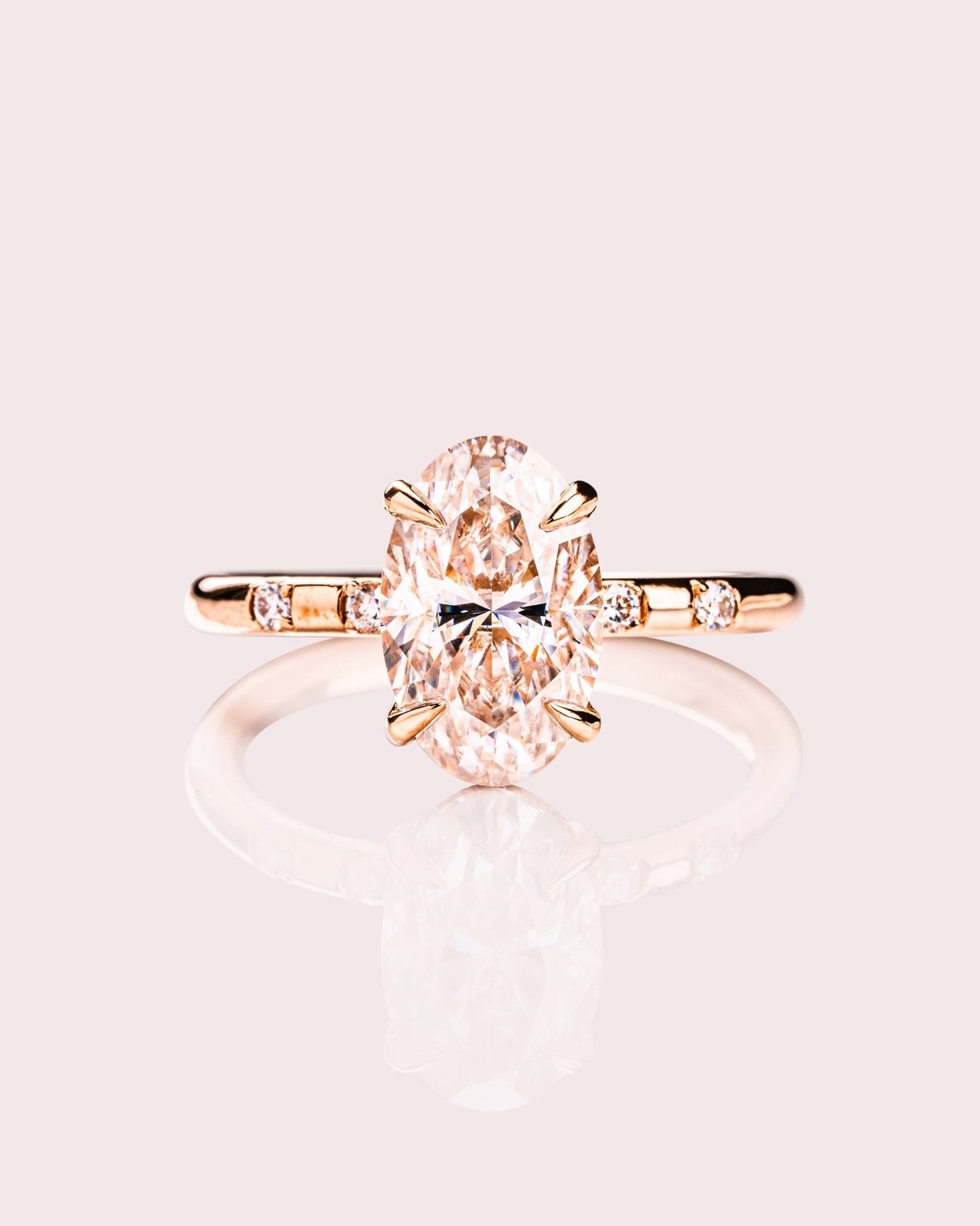 Cushion Hidden Halo Lab Grown Diamond Engagement Ring