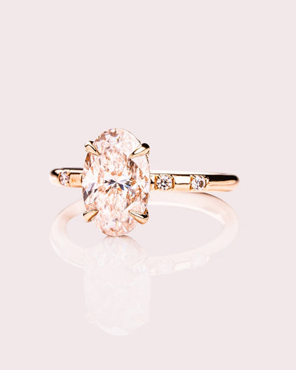 Cushion Hidden Halo Lab Grown Diamond Engagement Ring