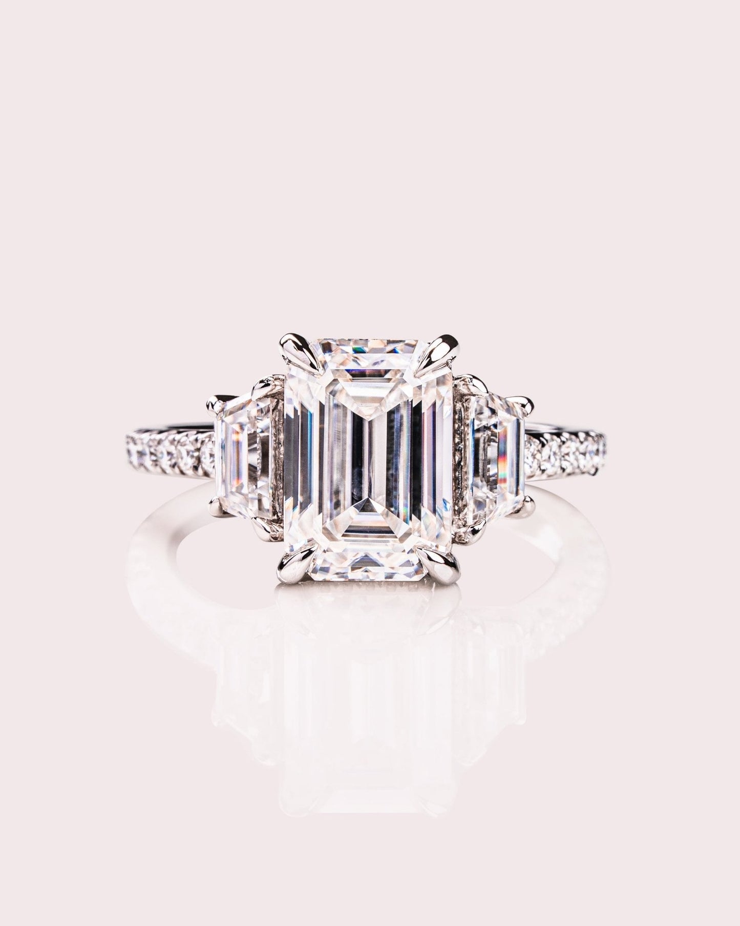 Cushion Hidden Halo Lab Grown Diamond Engagement Ring