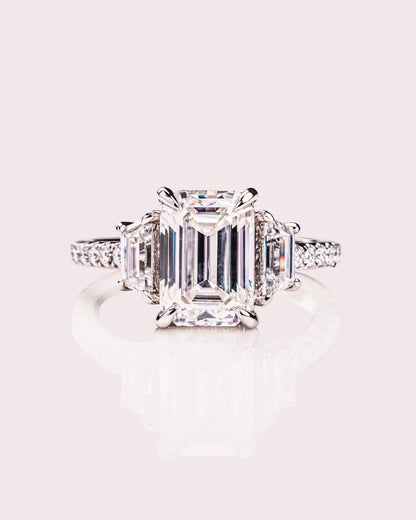 Cushion Hidden Halo Lab Grown Diamond Engagement Ring
